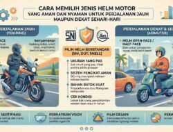 Cara Memilih Jenis Helm Motor yang Aman dan Nyaman Untuk Perjalanan Jauh Maupun Dekat Sehari-hari